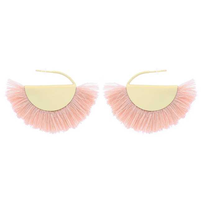 THREAD FRINGE FAN EARRINGS