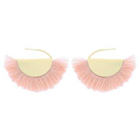 THREAD FRINGE FAN EARRINGS