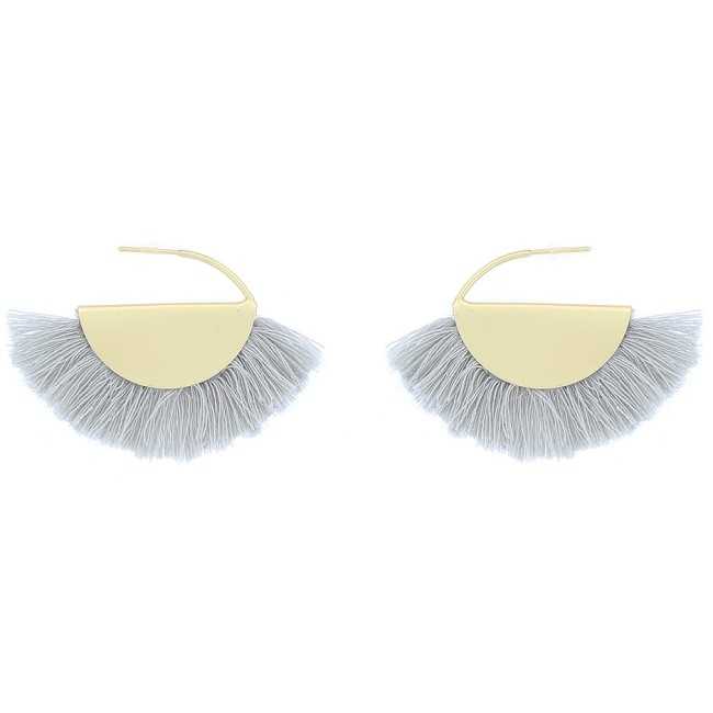 THREAD FRINGE FAN EARRINGS