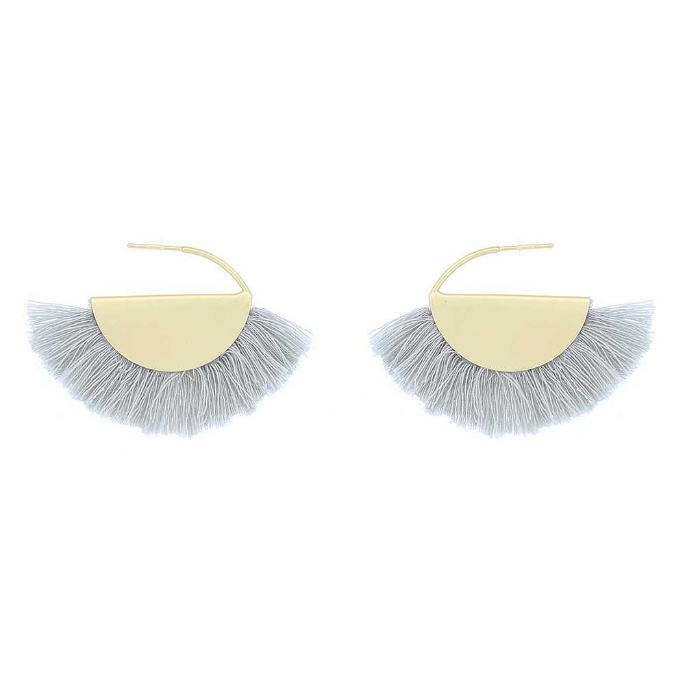 THREAD FRINGE FAN EARRINGS