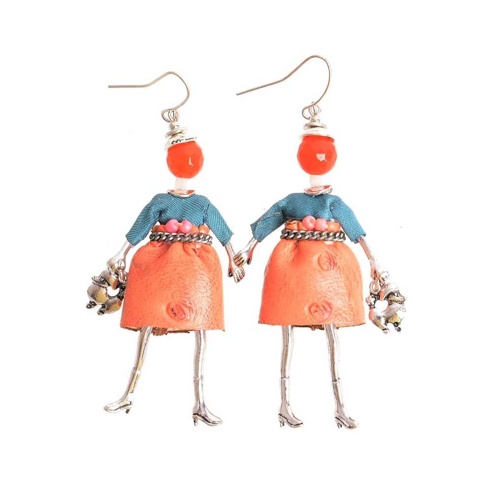 DOLL PENDANT EARRINGS