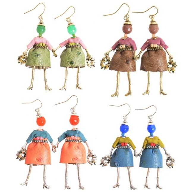 DOLL PENDANT EARRINGS