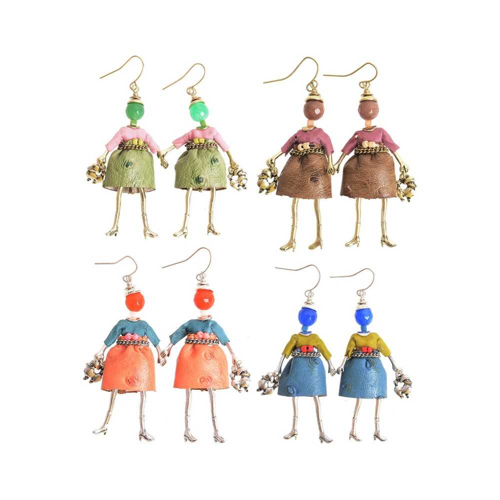 DOLL PENDANT EARRINGS