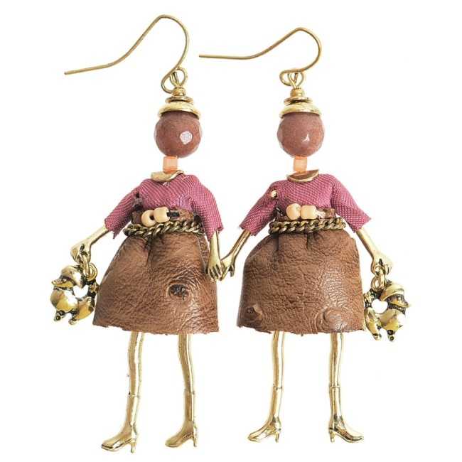 DOLL PENDANT EARRINGS