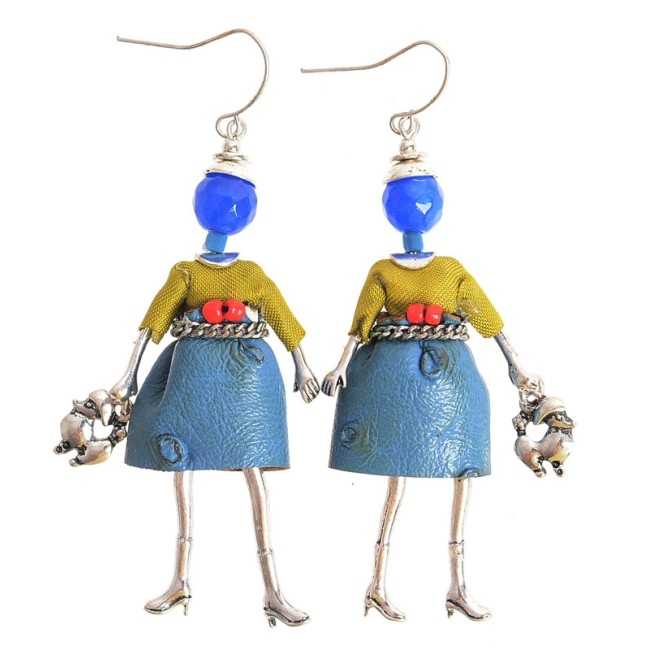 DOLL PENDANT EARRINGS