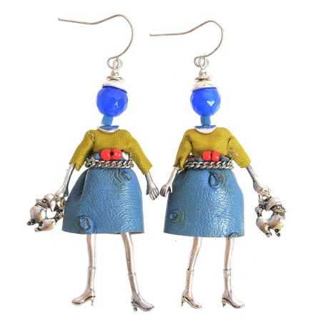 DOLL PENDANT EARRINGS