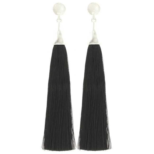 FRINGE PENDANT STUD EARRINGS