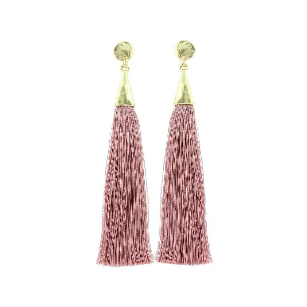 FRINGE PENDANT STUD EARRINGS