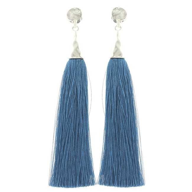 FRINGE PENDANT STUD EARRINGS