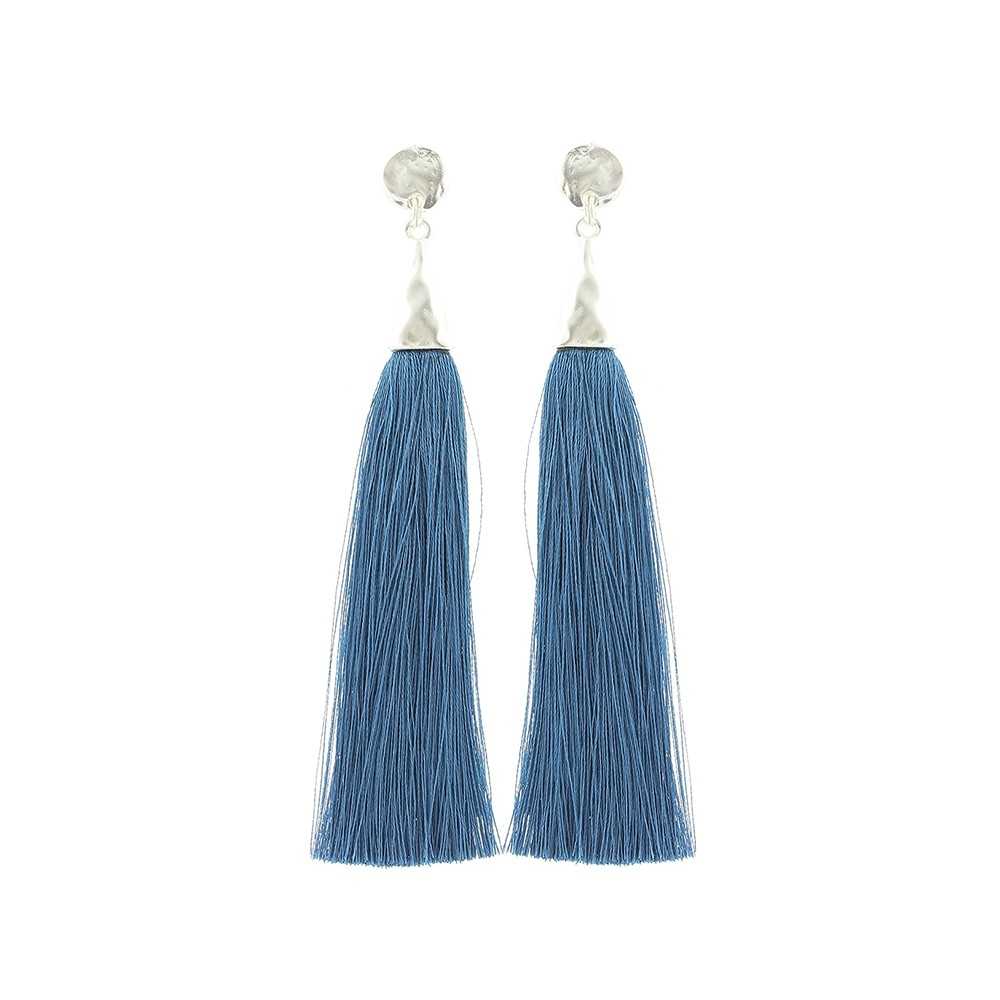 FRINGE PENDANT STUD EARRINGS