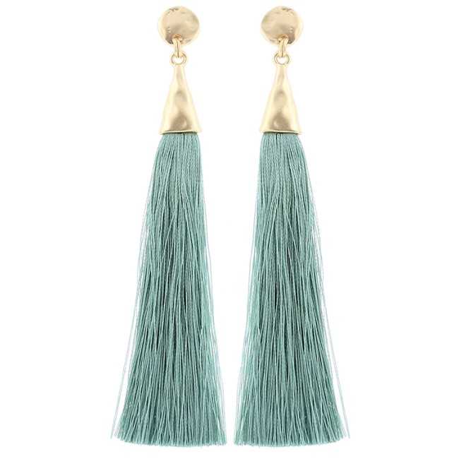 FRINGE PENDANT STUD EARRINGS