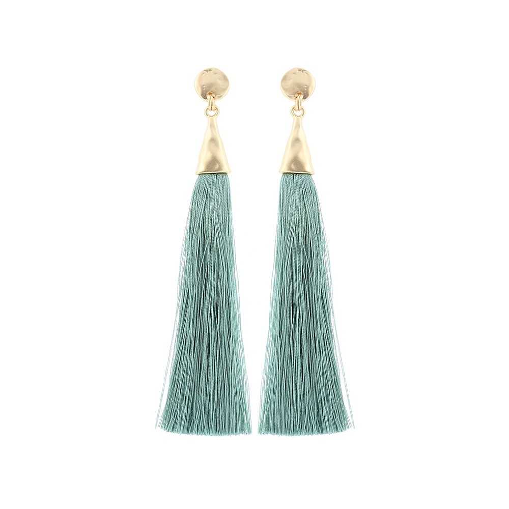 FRINGE PENDANT STUD EARRINGS