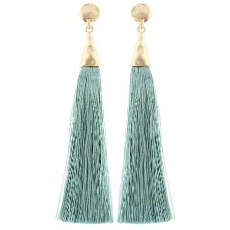 FRINGE PENDANT STUD EARRINGS