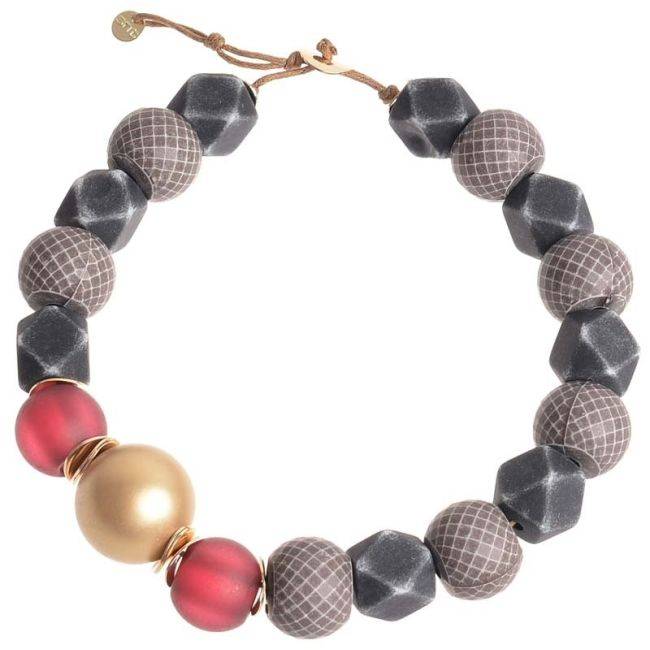 RESIN BEADS SHORT NECKLACE