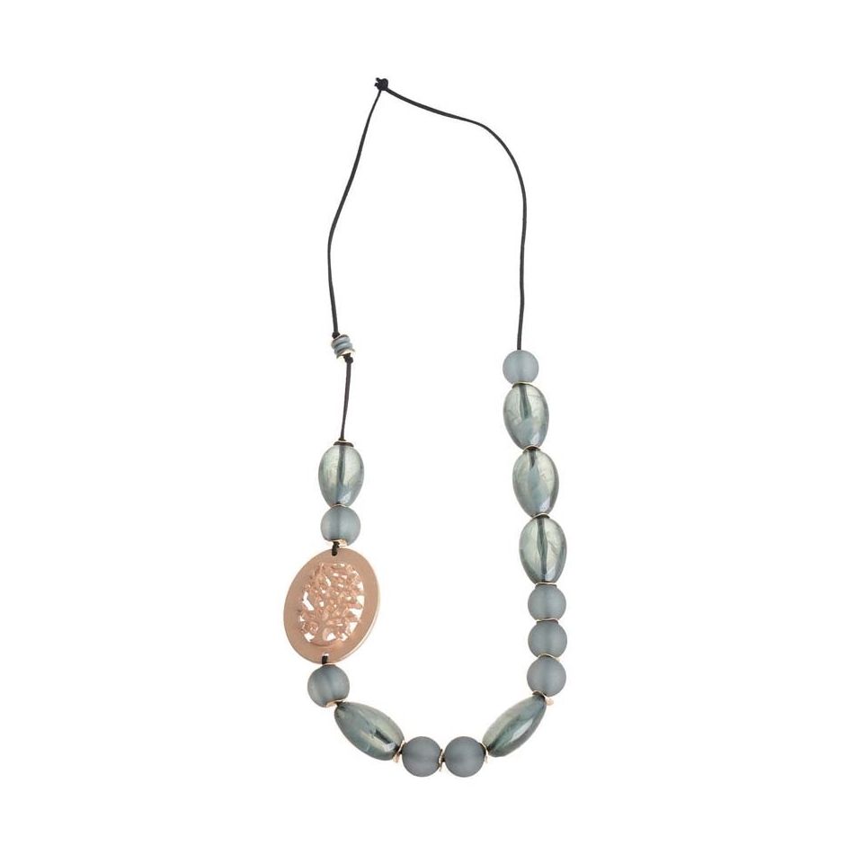 COLLAR LARGO CUENTAS RESINA