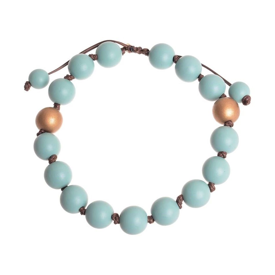 WOODEN BEADS SHORT NECKLACE