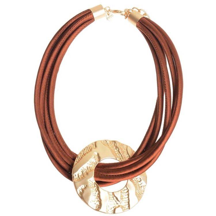 METAL WASHER PENDANT SHORT NECKLACE 2