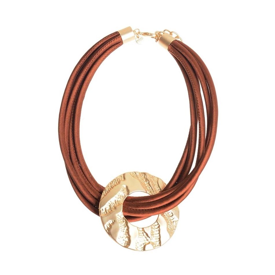 METAL WASHER PENDANT SHORT NECKLACE