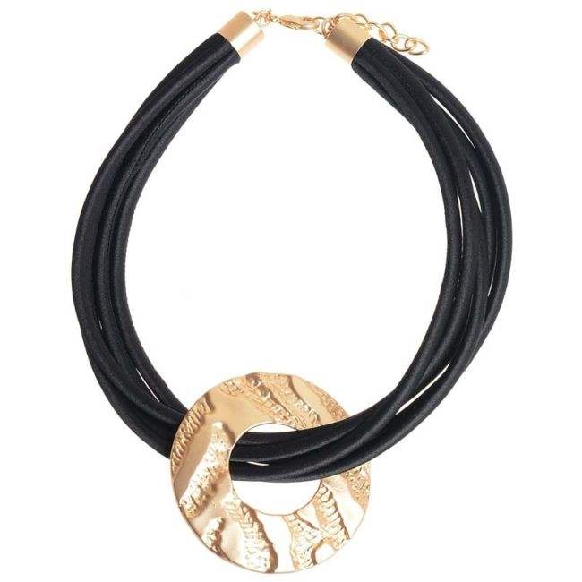 METAL WASHER PENDANT SHORT NECKLACE