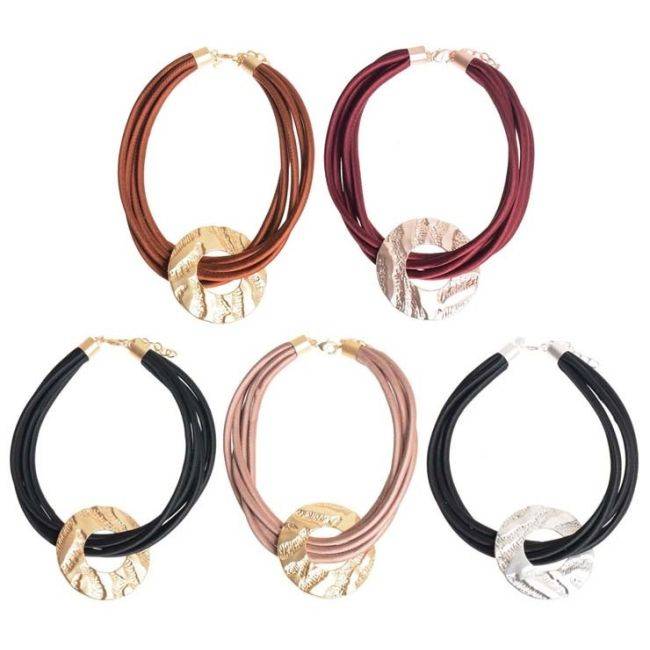 METAL WASHER PENDANT SHORT NECKLACE