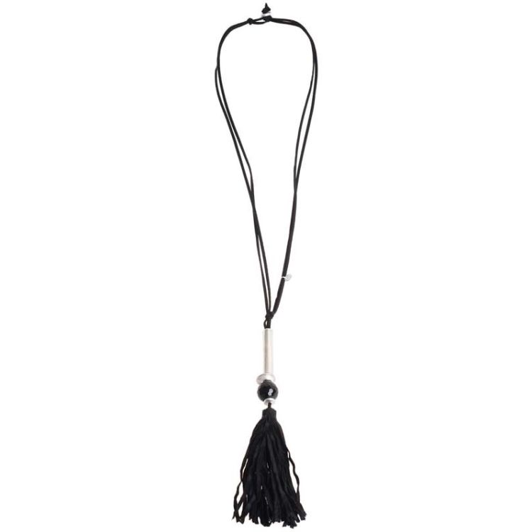 COLLAR LARGO COLGANTE FLECO