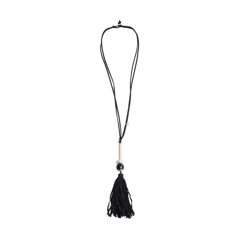 COLLAR LARGO COLGANTE FLECO