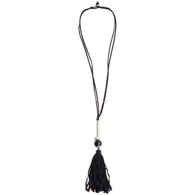 COLLAR LARGO COLGANTE FLECO