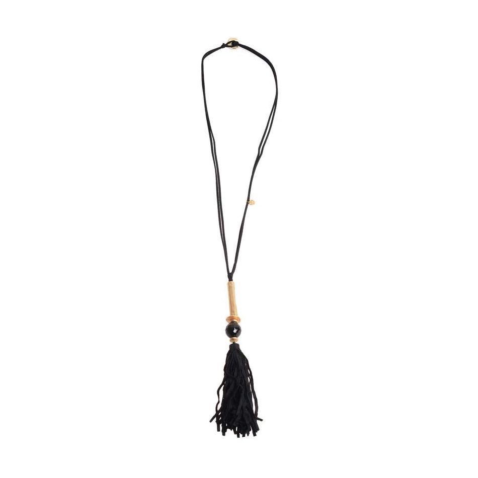 COLLAR LARGO COLGANTE FLECO