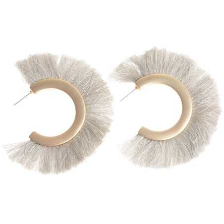 FRINGE HOOP EARRINGS