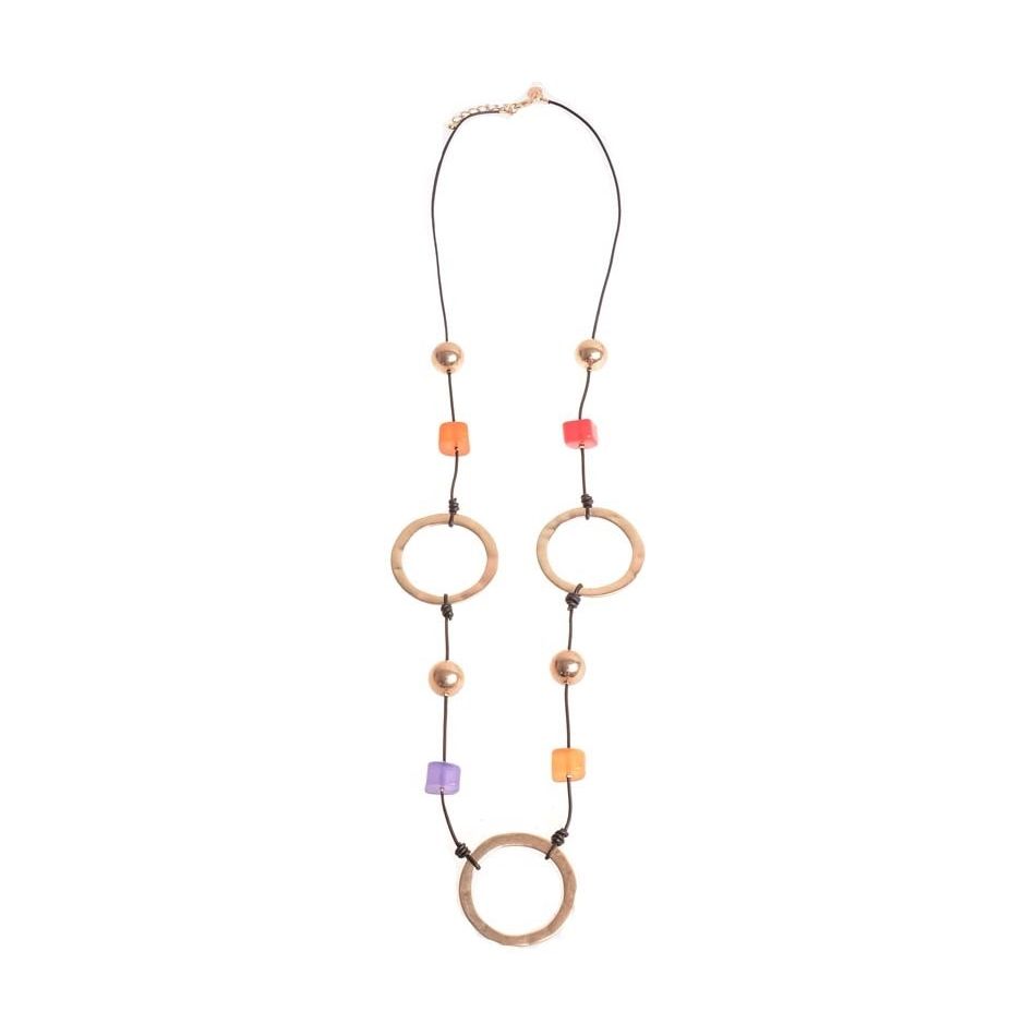 LONG NECKLACE WITH METAL RINGS