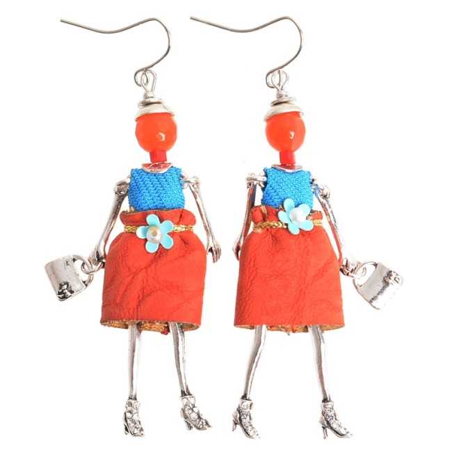 DOLL PENDANT EARRINGS