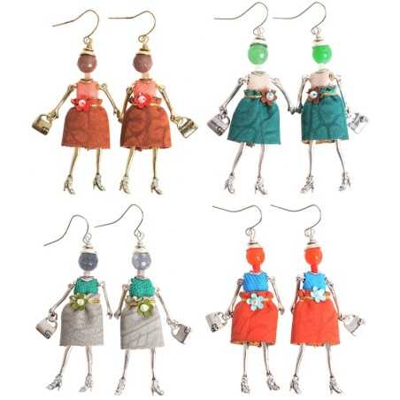 DOLL PENDANT EARRINGS