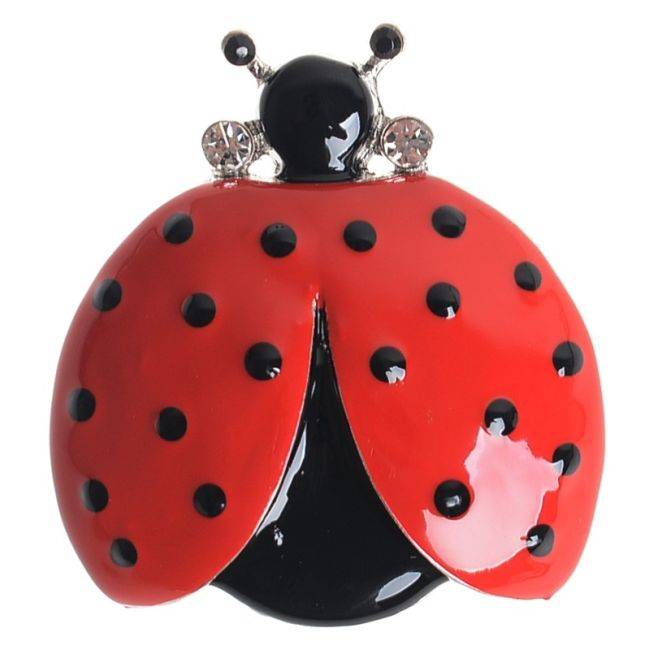BROCHE MARIQUITA METAL ESMALTE LUNARES