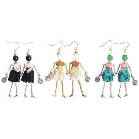 DOLL PENDANT EARRINGS