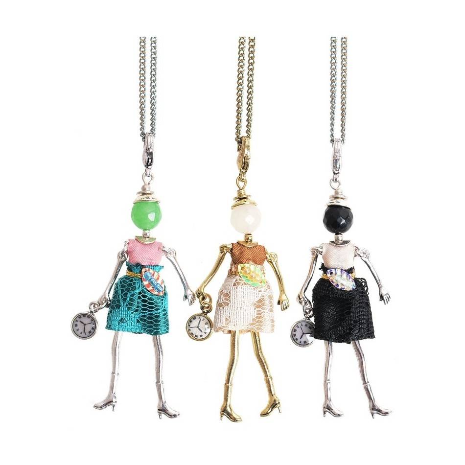 LONG PENDANT NECKLACE MINI DOLL