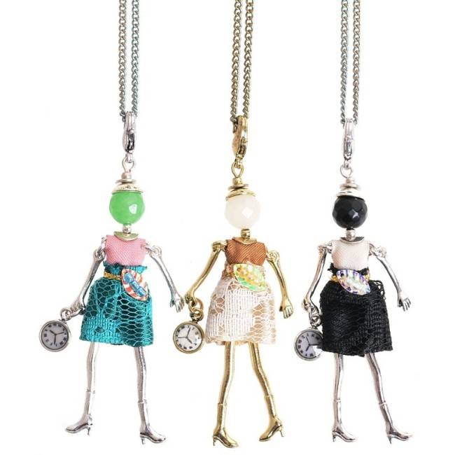 LONG PENDANT NECKLACE MINI DOLL