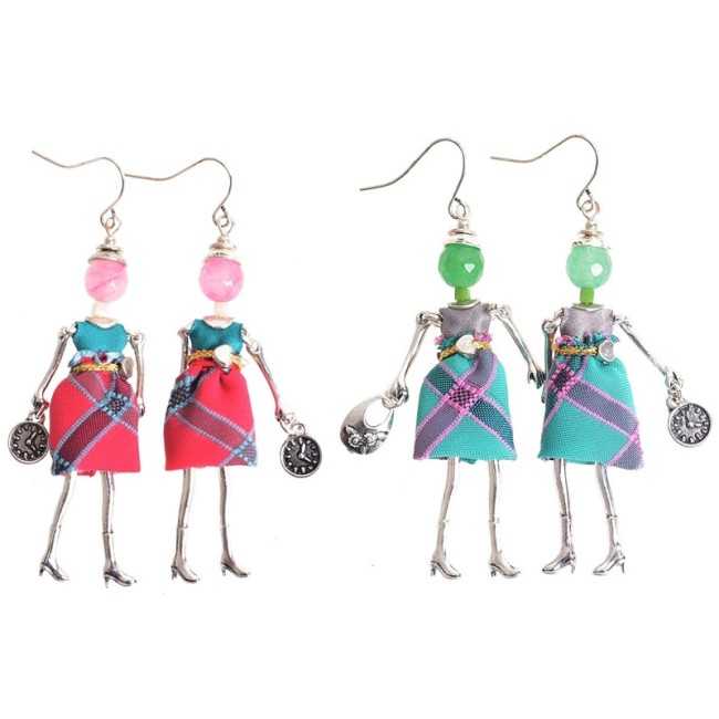 DOLL PENDANT EARRINGS