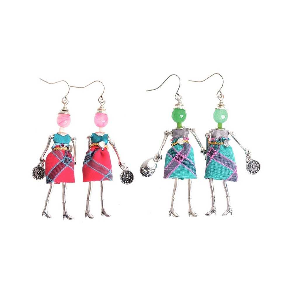 DOLL PENDANT EARRINGS