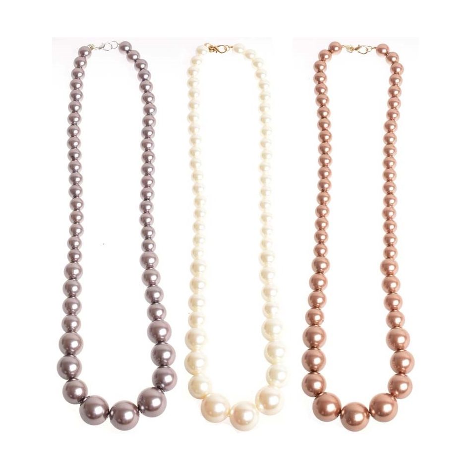 COLLAR LARGO CUENTAS BOLAS