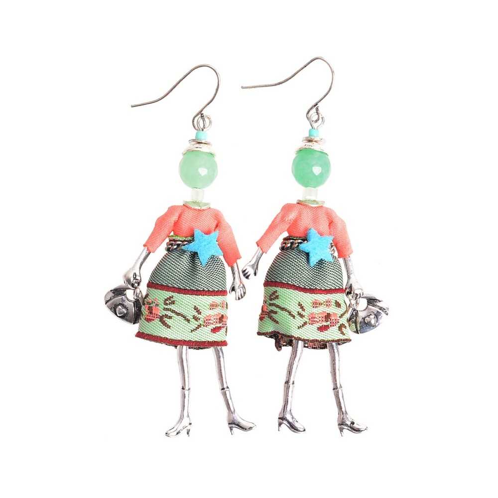 DOLL PENDANT EARRINGS