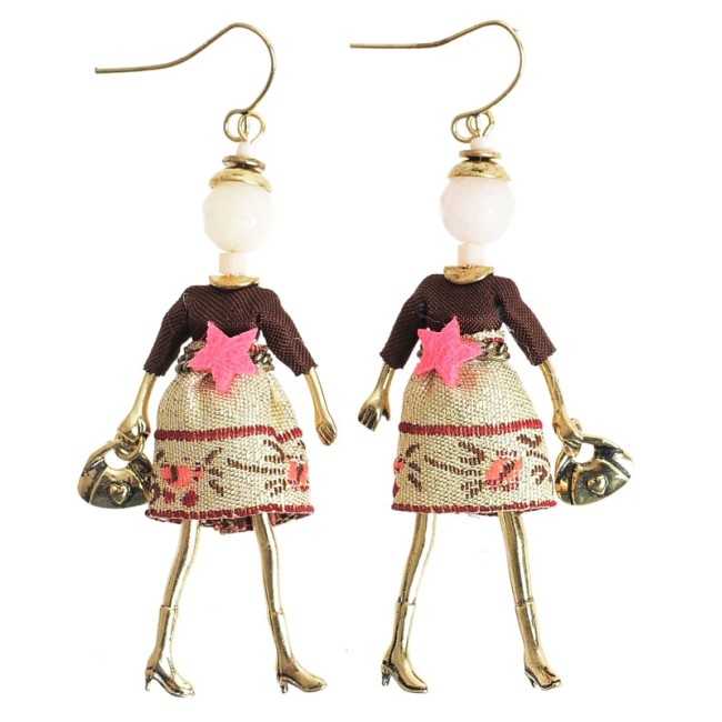 DOLL PENDANT EARRINGS