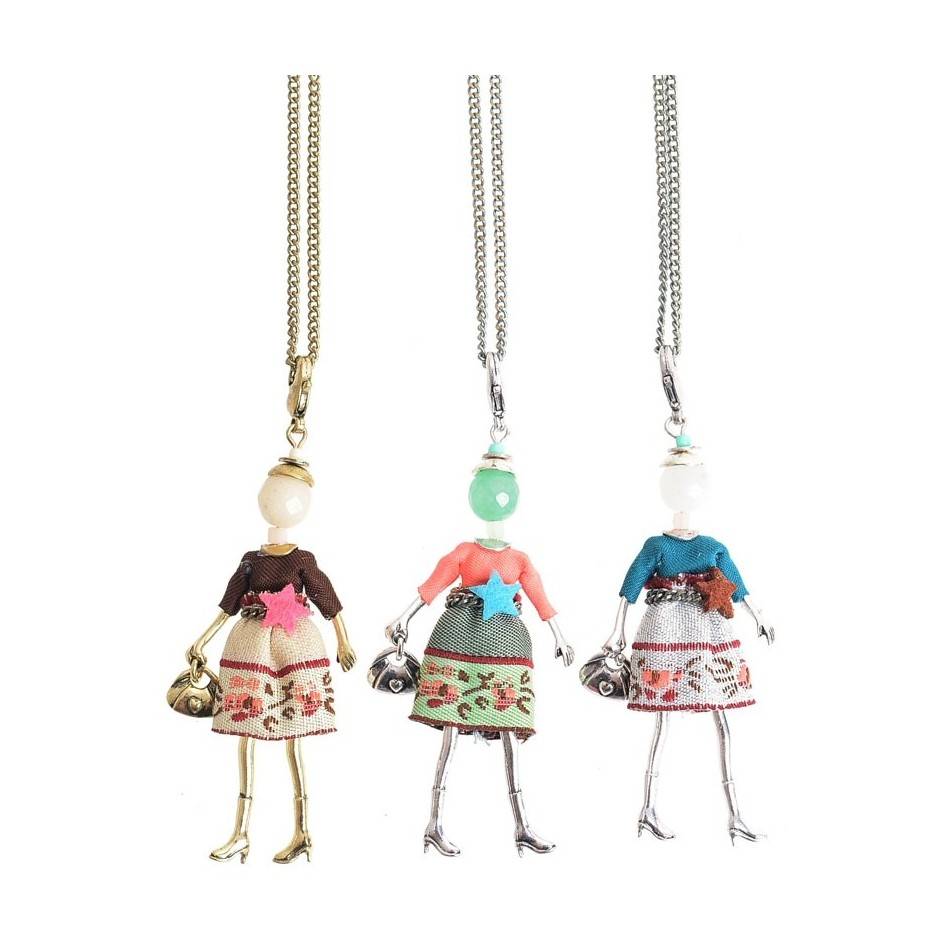 LONG PENDANT NECKLACE MINI DOLL