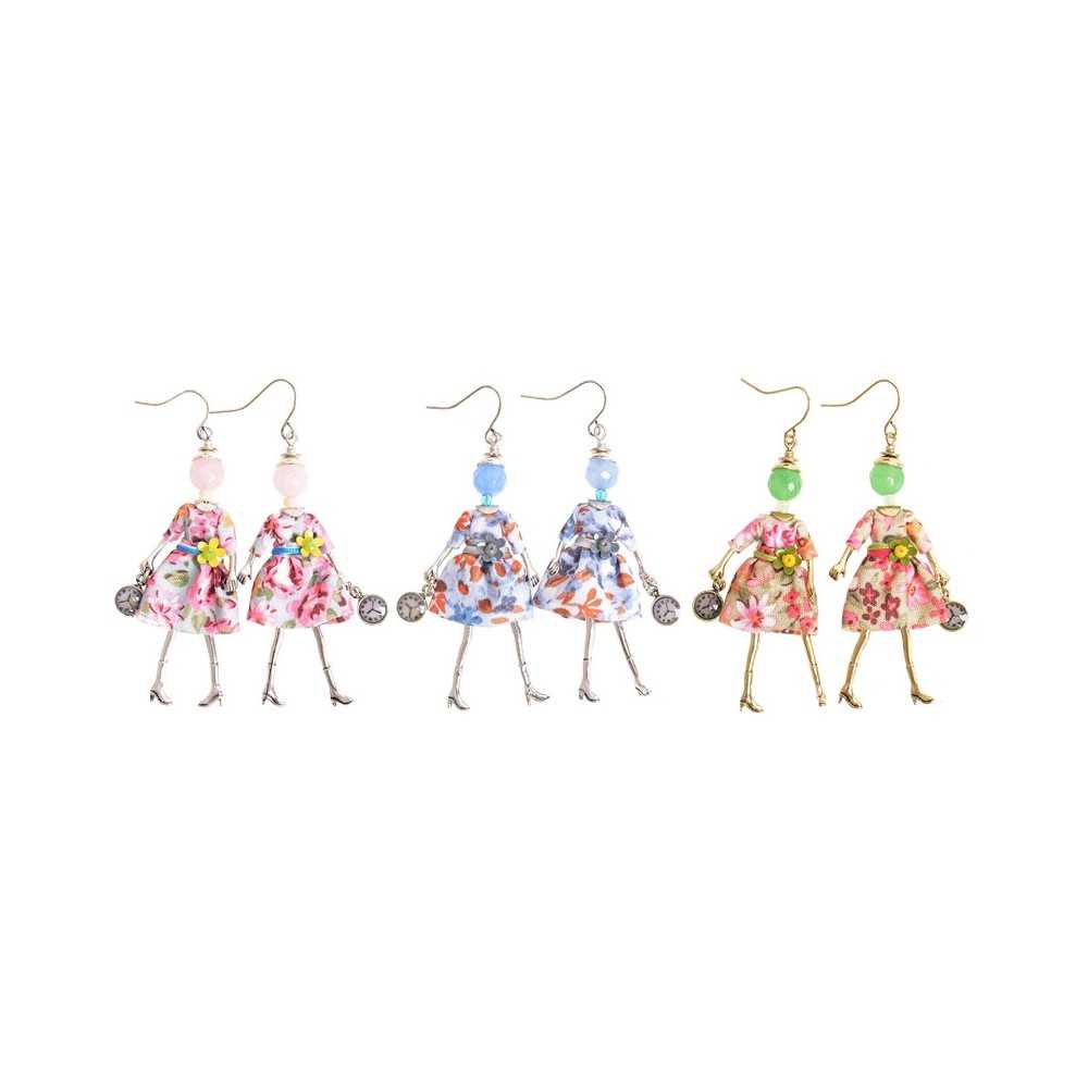 DOLL PENDANT EARRINGS