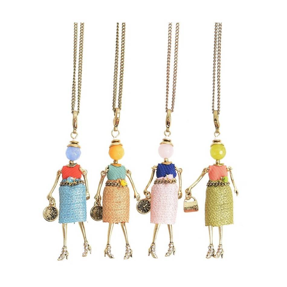 LONG PENDANT NECKLACE MINI DOLL