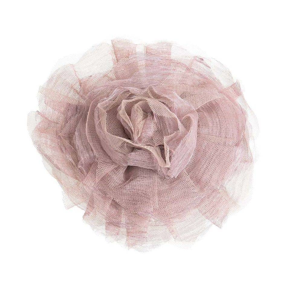METALLIC FINISH FLOWER BROOCH 17 CM