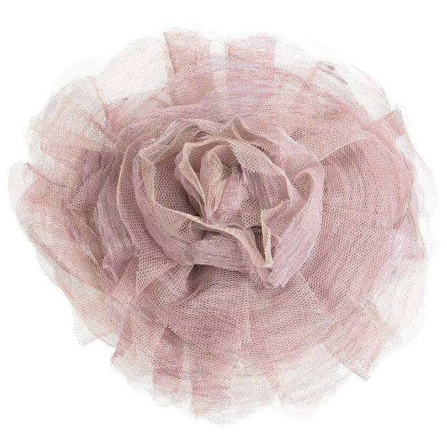 BROCHE FLOR ACABADO METALICO 17 CM