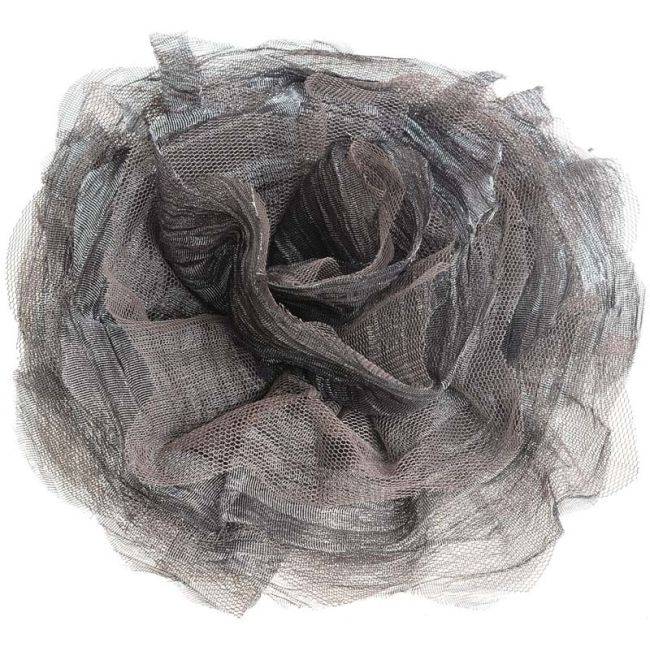 METALLIC FINISH FLOWER BROOCH 17 CM