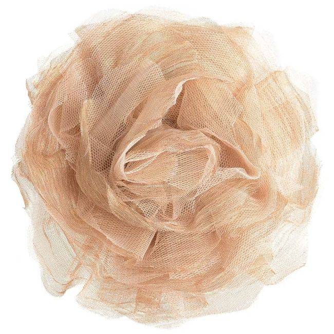 METALLIC FINISH FLOWER BROOCH 17 CM