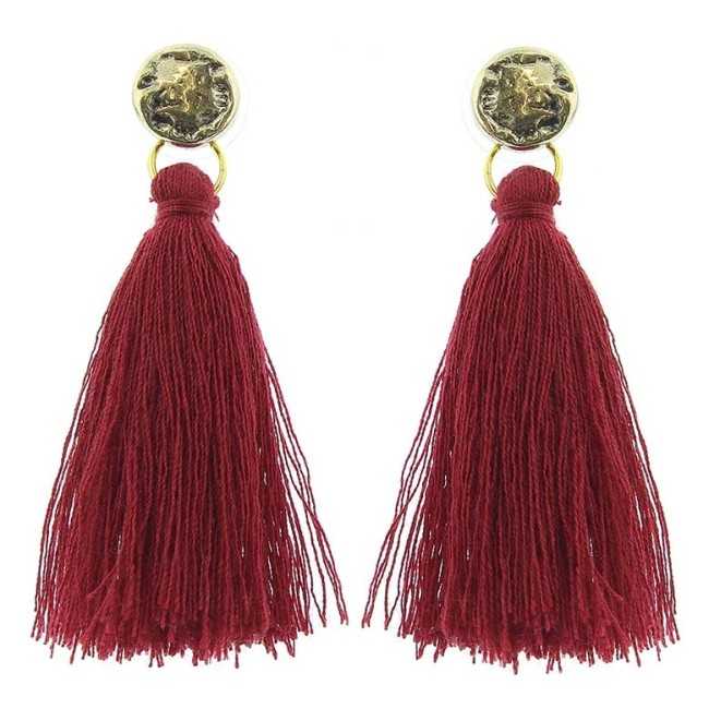 FRINGED METAL EARRINGS