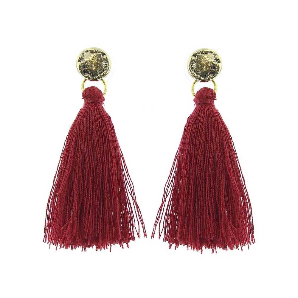 FRINGED METAL EARRINGS